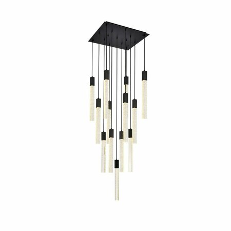 LIGHTING BUSINESS Weston 13 Lights Pendant in Black LI2956449